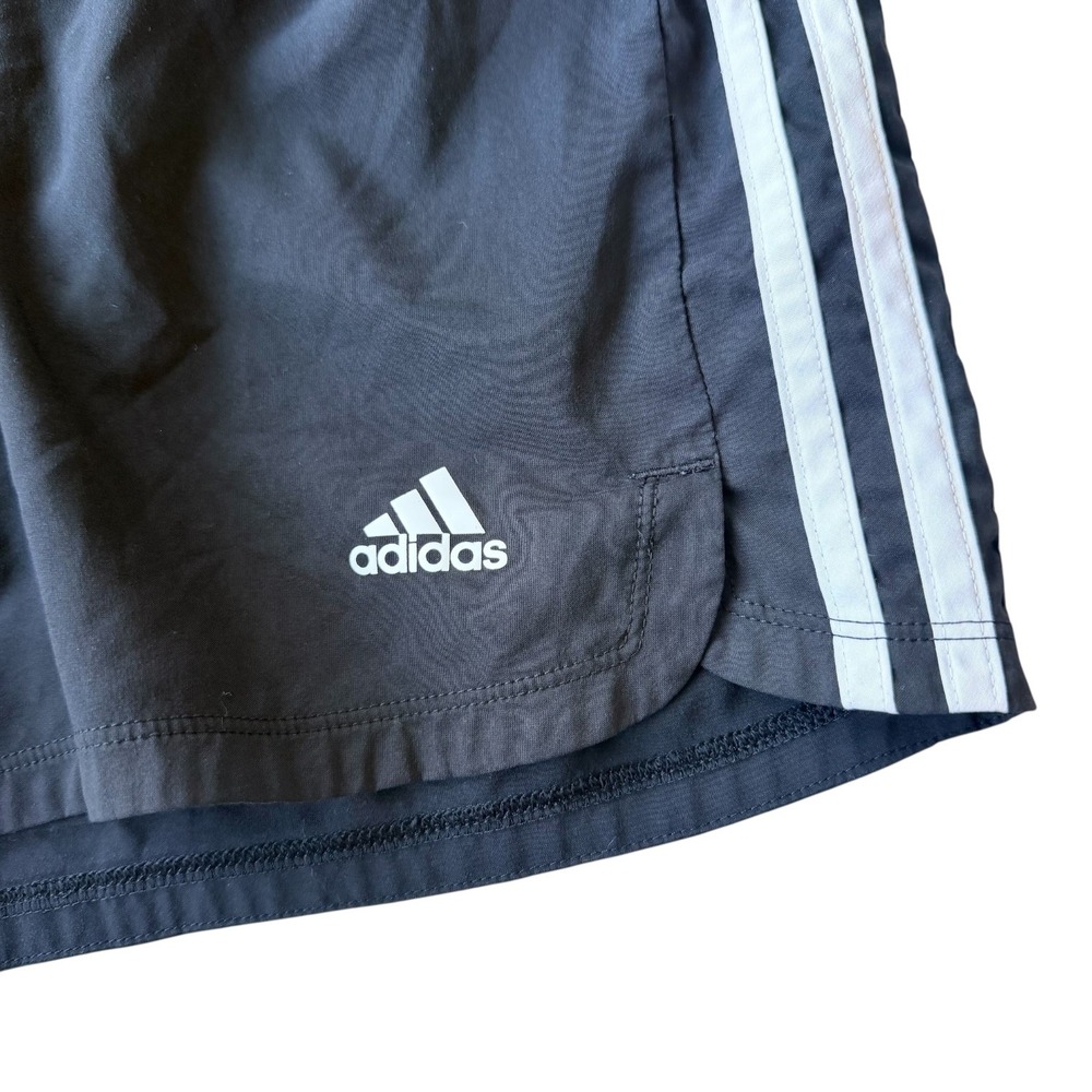 Adidas Climalite Pacer Shorts Womens S Black Run Gym Athletic 3 Stripe Light - Picture 3 of 6